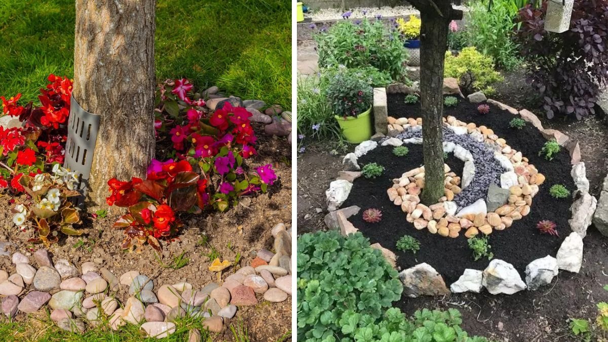 20 Unique Around-Tree Flower Bed Ideas to Upgrade Your Garden Design